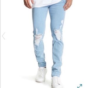 Nana Judy Men’s light wash distressed jeans